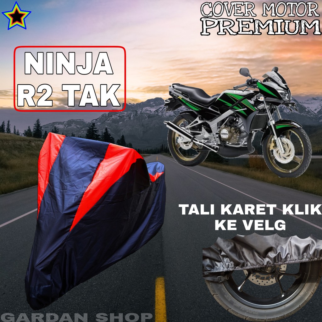 Sarung Motor NINJA R2 TAK Hitam MERAH Body Cover Penutup Pelindung Motor Ninja PREMIUM