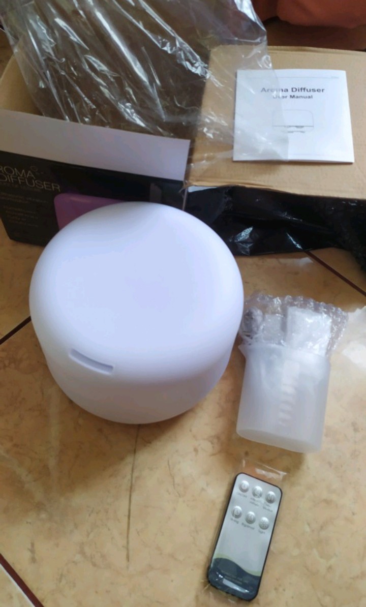 500ml Ultrasonic Aroma Diffuser Humidifier Air Purifier 7 Color Led + Free Oil *podolaku*