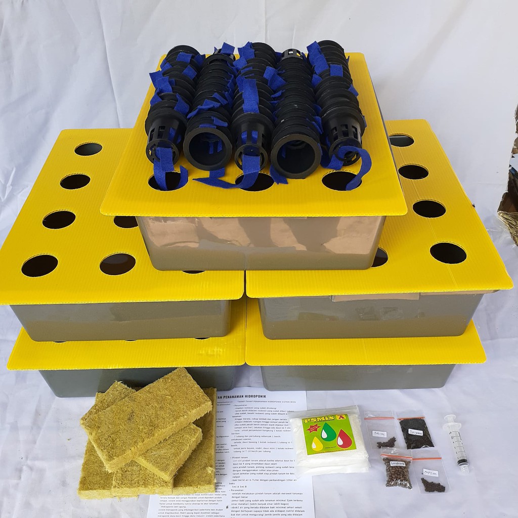 PAKET HIDROPONIK LENGKAP 60 LUBANG 5 BAK | PAKET HIDROPONIK PEMULA | PAKET HIDROPONIK MURAH
