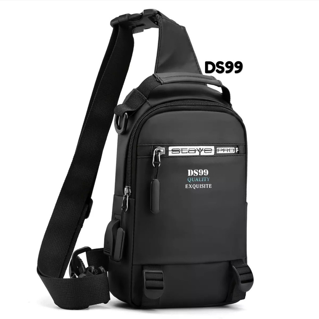 Tas Ransel Pria DS99 Selempang pria 2021 3 in 1 profesional V2 slempang waterproof bisa ransel 1100 