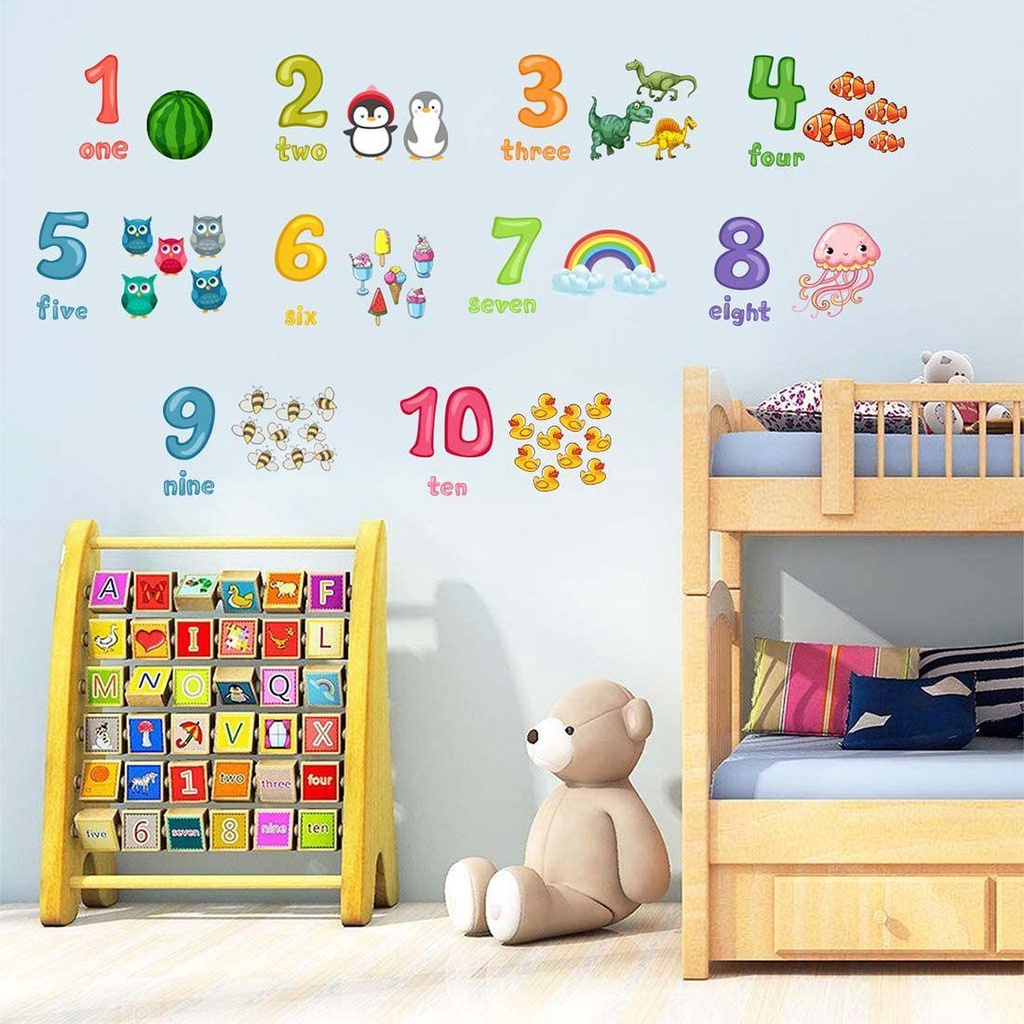 R-bunga Kartun Hewan Stiker Dinding Baru Untuk Kamar Anak Vinyl Mural Art DIY Wall Decal