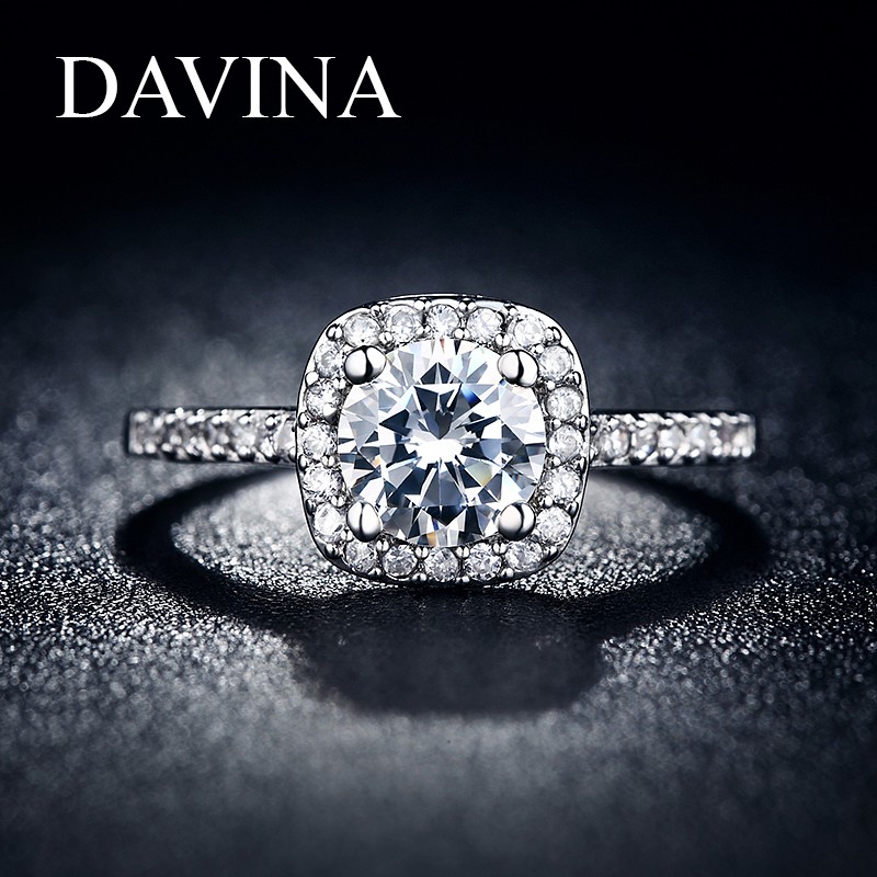  Cincin  Fashion DAVINA Athena Ring Lapis Emas  Putih  18K 