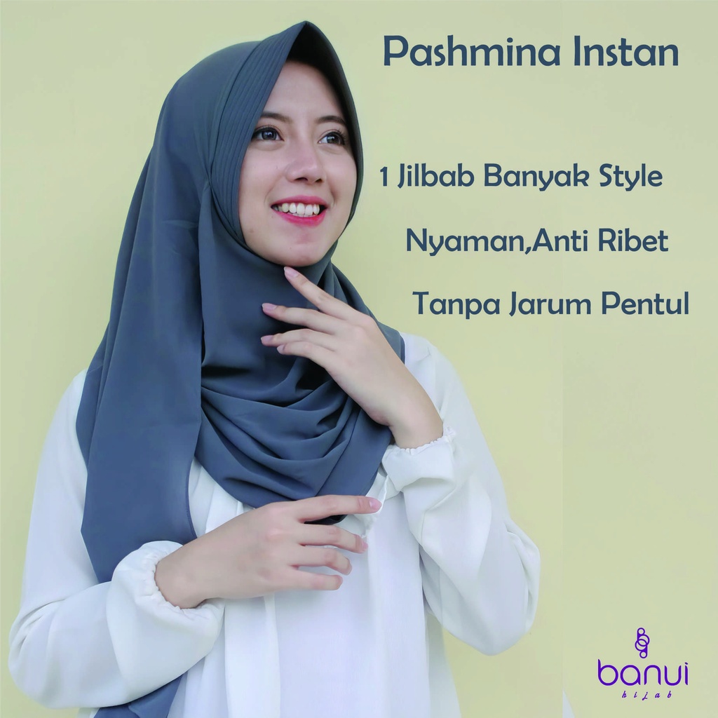 Hijab Pashmina Instan Pet Banui Hijab