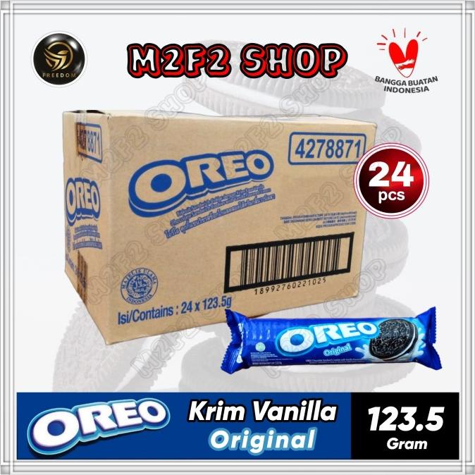 

Biskuit Oreo Sandwich Original Vanilla Krim Vanila - 123,5 gr (Karton)