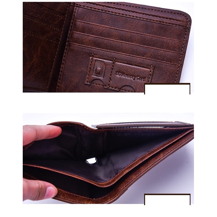 DOMPET PRIA LIPAT KULIT KEREN KUALITAS PREMIUM DEABOLAR 915 - COD / BISA BAYAR DI TEMPAT