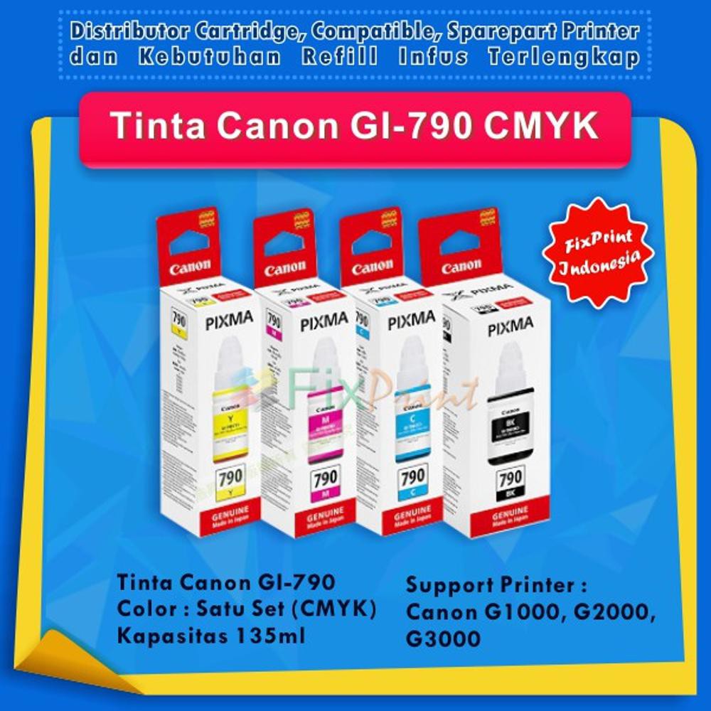 Tinta Canon GI790 790 GI-790 Printer G1000 G1010 G2000 G2010 G3000 G3010 G4000 G4010