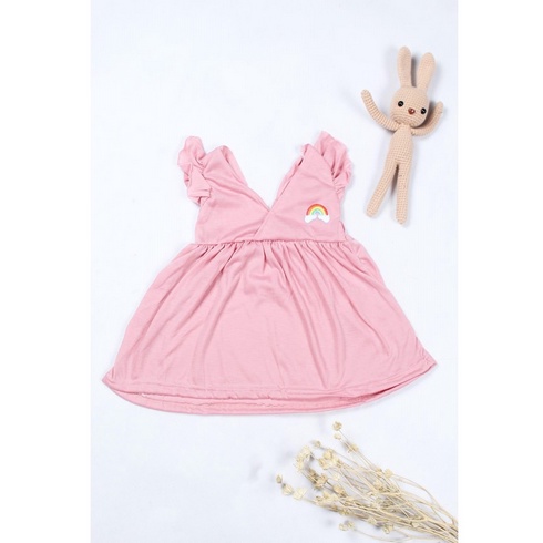 Jeco fashion Dress anak rainbow (POLOS)