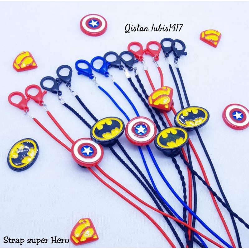 Strap masker 2in1 Clay super Hero costum nama beli 10 free 2