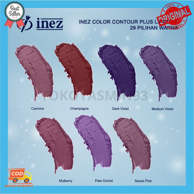 Inez Color Contour Plus Lipstick 29 Pilihan Warna (2) New Case Murah