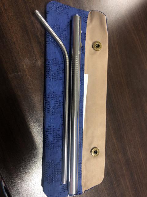 Kaliko Stainless Straw / Sedotan Stainless Steel In Batik Pouch