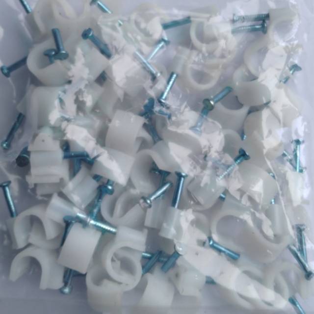 Paku klem kabel antena TV no 7