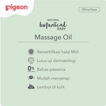 PERA648 PIGEON BOTANICAL BABY MASSAGE OIL MINYAK PIJAT BAYI 100 ML