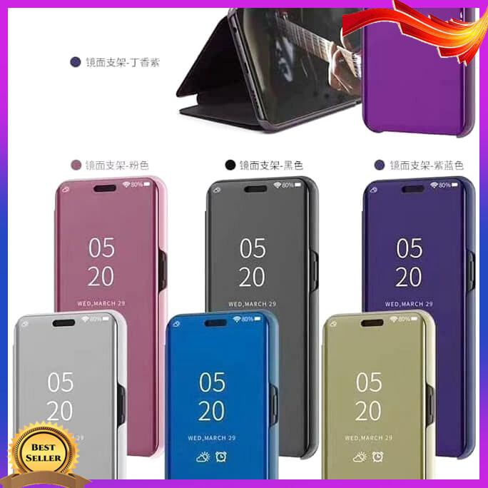 ACC HP SAMSUNG M21 2020 CLEAR VIEW FLIP COVER HARD CASE STANDING