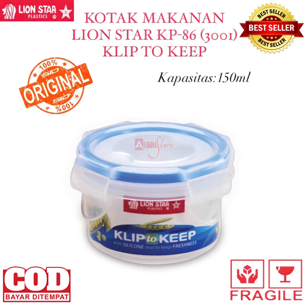 ( BISA COD ) PROMO LION STAR KP-86 (3001) KLIP TO KEEP 150ml / KOTAK PENYIMPANAN MAKANAN