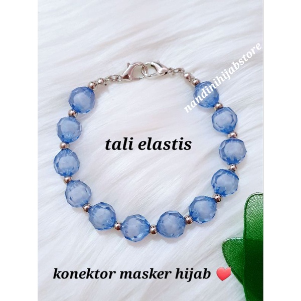 KONEKTOR MASKER - KONEKTOR MASKER HIJAB - Konektor Hijab Tali Masker Pengait Masker Mask Extender Ceko Biru 048