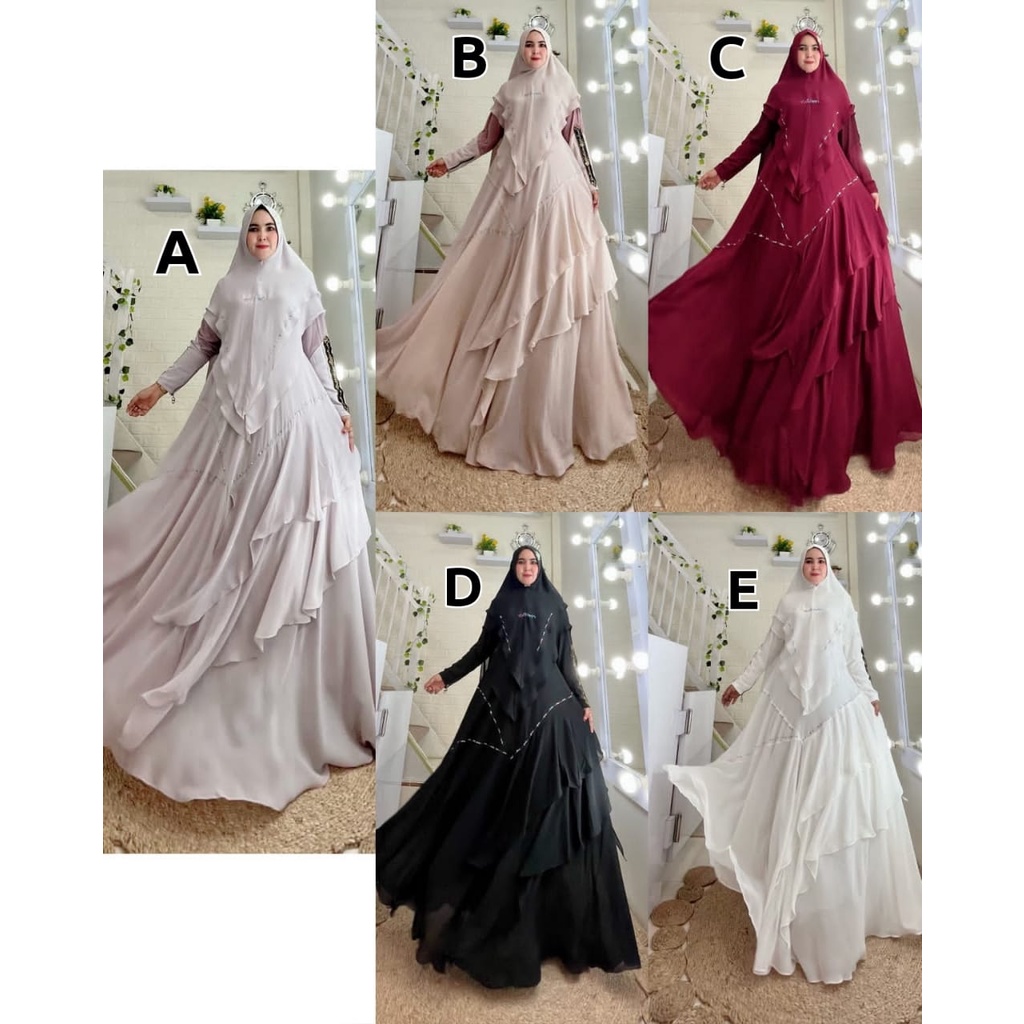 DRESS ARSYA SET Syari  by YODIZEIN SYAR'I  Matt  Amoora HQ Jersey ZAHRA COLLECTION