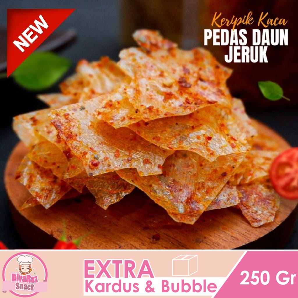 

Cemilan Keripik Kaca XTRA Pedas 250gram / Kecimpring Makanan Khas Daerah - Divaraz Snack jajanan jadul snack kiloan