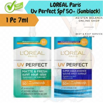 LOREAL Paris UV Perfect Matte & and Fresh SPF 50 SPF50 7ml Suncreen