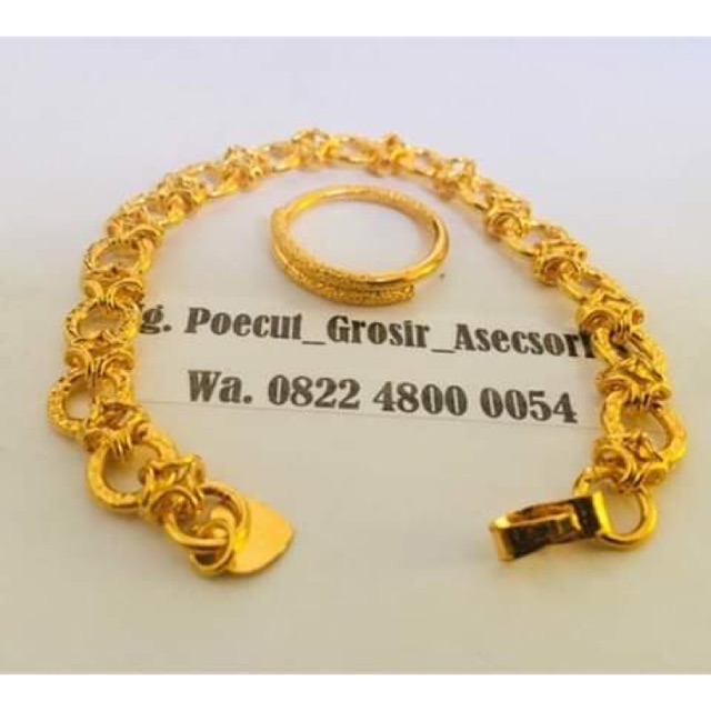 Gelang bulan bintang + cincin