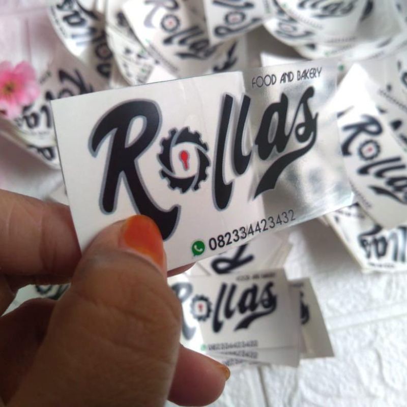 

stiker transparan free desain / stiker logo