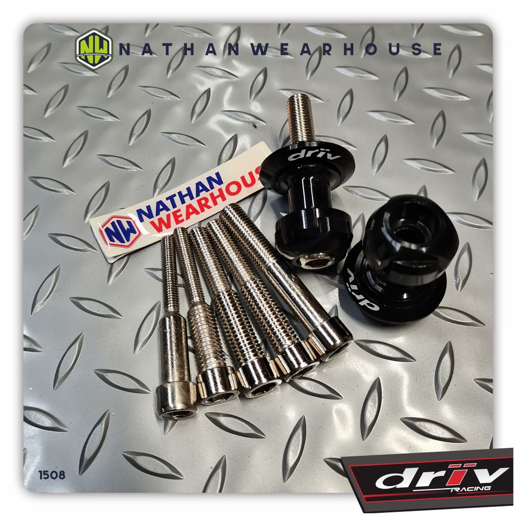 Baut Jalu Roller Paddock Pedok Accesories Baut 6 8 10 Ninja 250 Fi Old Karbu ZX Z250 RR mono R15 R25 Driv