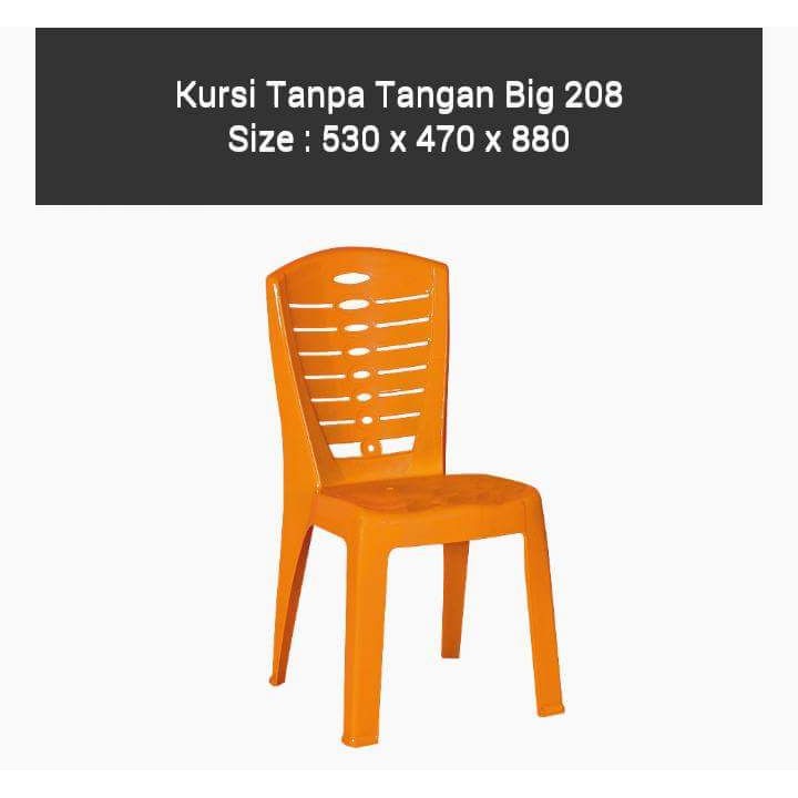Kursi Makan Cafe Plastik Napolly Premium 208 Orange Putih