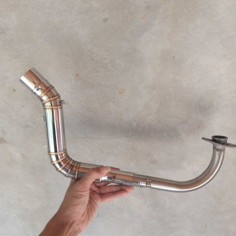 Leher pipa header knalpot racing inlet 38 mm vario150 125 110 beat scoopy mio soul sporty smile z j 
