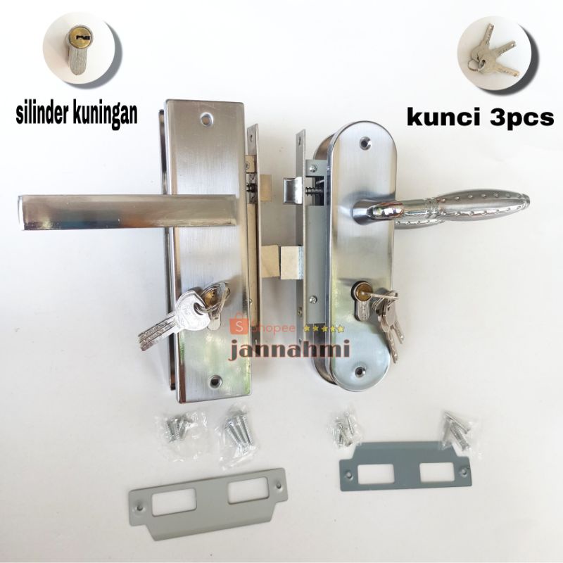 1 set handle kunci kunci kamar size medium ori berkualitas