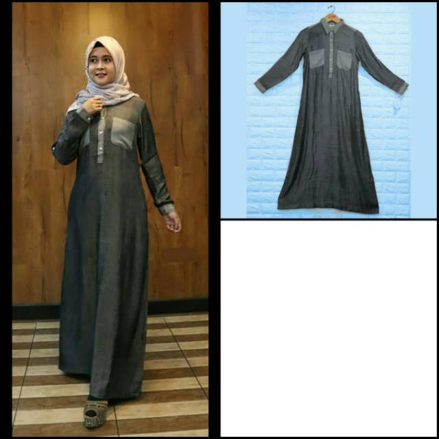 Gamis Denim Satin Le Couture