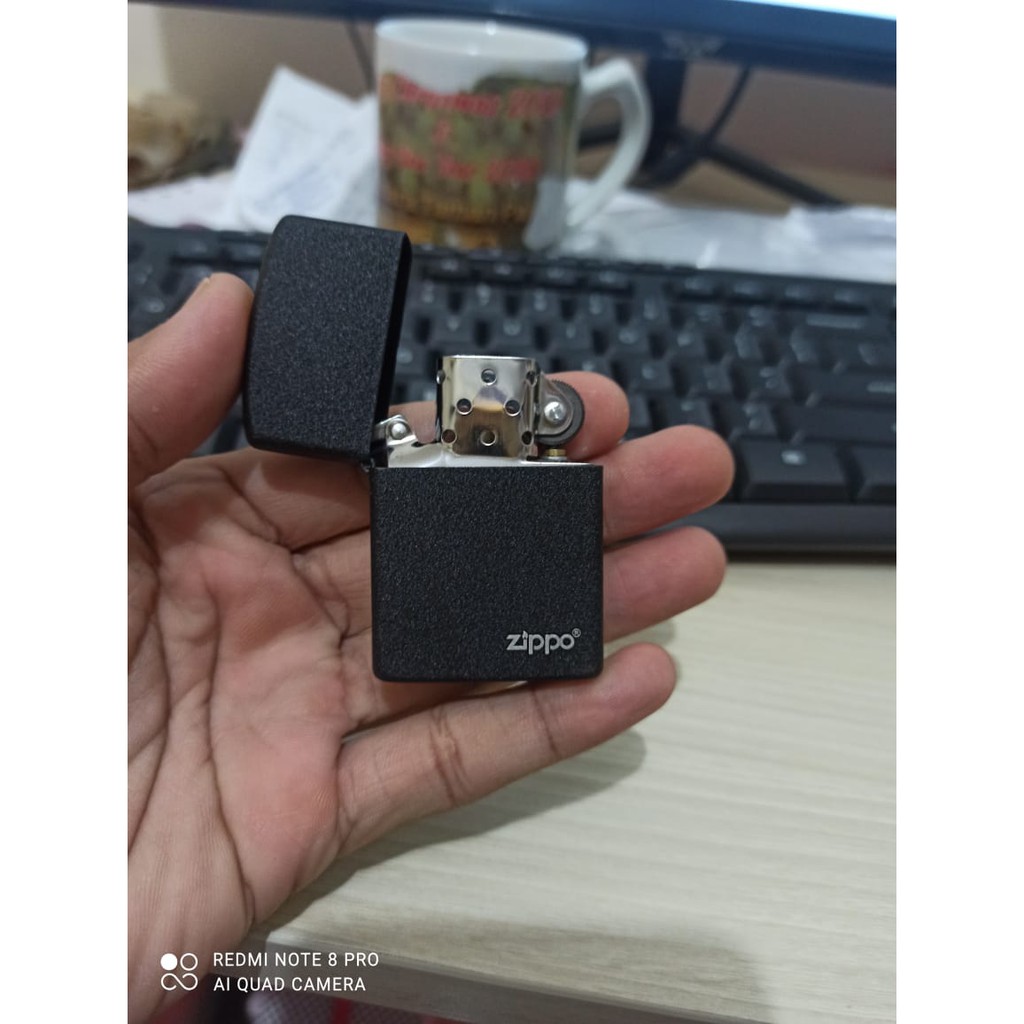 Korek Zippo Polos Black Doff