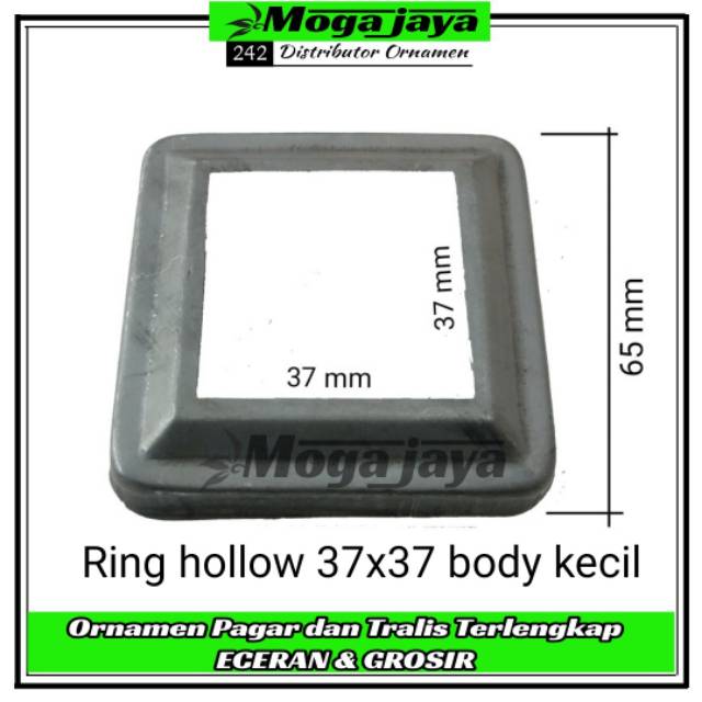 Ring hollow 37x37 tapak hollow minimalis aksesoris pintu pagar besi