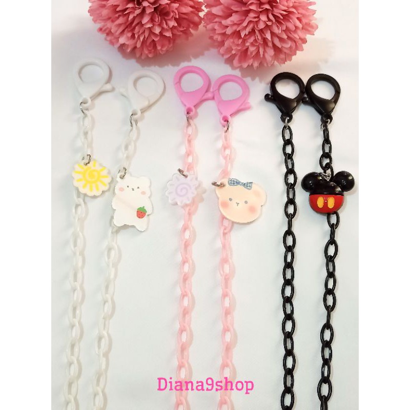Kalung Masker Acrylic Korea Lucu/Strap Masker/Strap Mask Akrilik Rantai Anak-Anak Murah