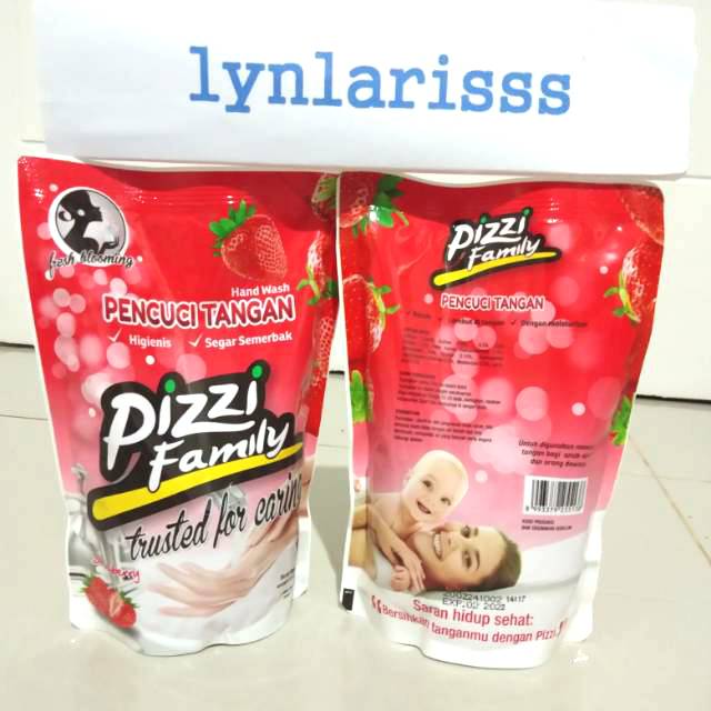 Sabun Cuci Tangan.  Pizzi Hand Soap Strawberry 375 ml.