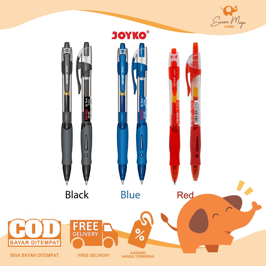 

Joyko Q Gel Pen Pulpen GP-265 (Bullet Tip) GEL PEN JOYKO GP 265 Q GEL BOLPEN PULPEN BULLET TIP MURAH BLACK HITAM GP 265 PENA 0.5 MM MERAH BIRU GP265Q