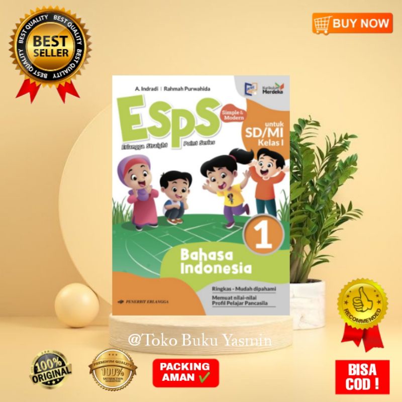 Jual Buku ESPS Bhs. Indonesia SD/MI Kelas 1 Kurikulum Merdeka Erlangga ...