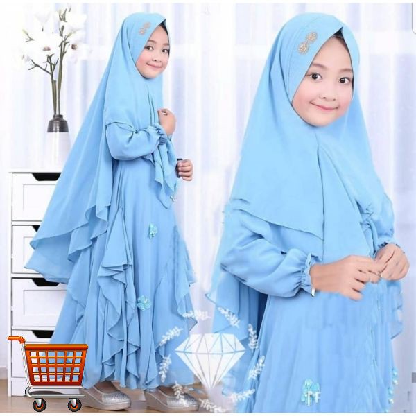 Dress Kayla Syari Gamis Anak Muslim