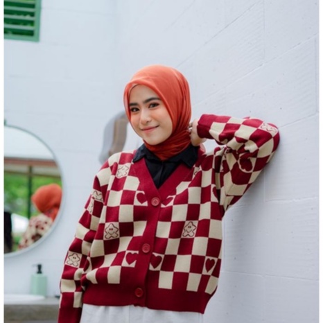 LOVE SMILE CARDIGAN - cardigan rajut tebal / rajut murah / cardigan hits