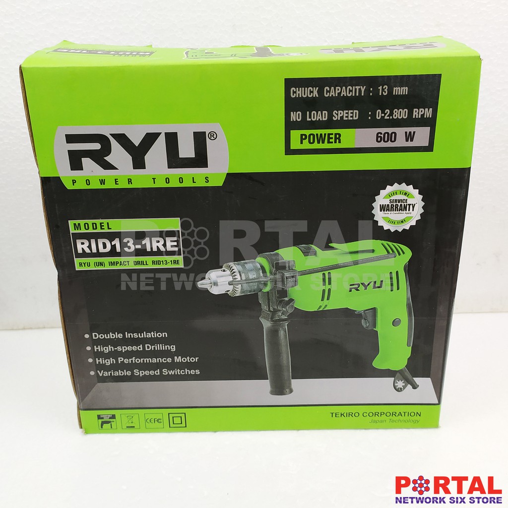 Bor RYU 13 mm Dua Arah Variable Speed Impact Drill 13mm