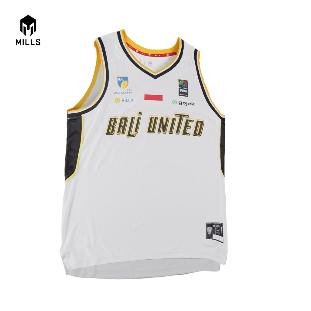 MILLS Bali United Basketball Away Jersey 26002BU White Original