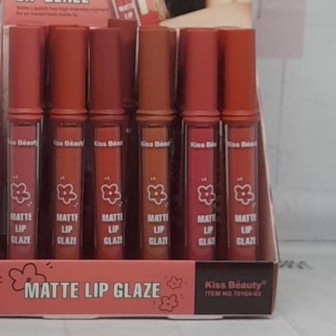 ♗ [LUSINAN] LIPGLOSS KISS BEAUTY VELVET RAINBOW COLOR / HASAYA NUDE ❂