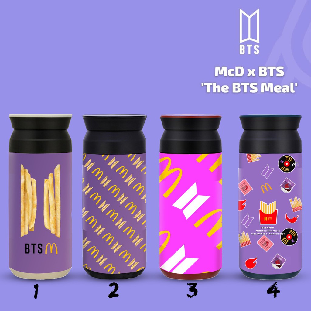 CUSTOM TUMBLER TERMOS H552 BTS MCDONALD'S UV PRINTING WARNA