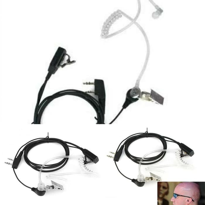 Earphone HT Spiral Tube Headset FBI Mic Touring Baofeng Pofung Earset UV-82 UV-5R BF-888S