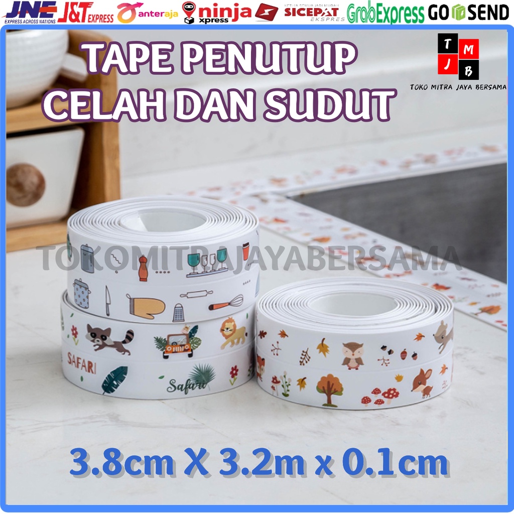 TAPE PEREKAT LAKBAN ANTI JAMUR AIR MINYAK PVC WASTAFEL DAPUR KAMAR MANDI STRIP ISOLASI