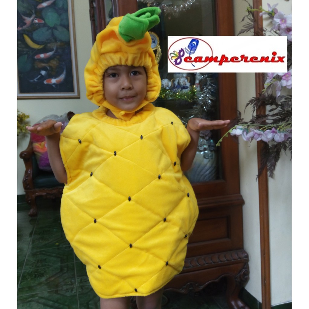 NANAS Anak TK , KOSTUM KARNAVAL KOSTUM ANAK BAJU KARNAVAL KOSTUM KARAKTER KOSTUM BUAH ANAK