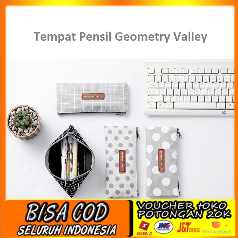 

Tempat Pensil Geometry Valley Pencil Case / Tempat Kosmetik Termurah