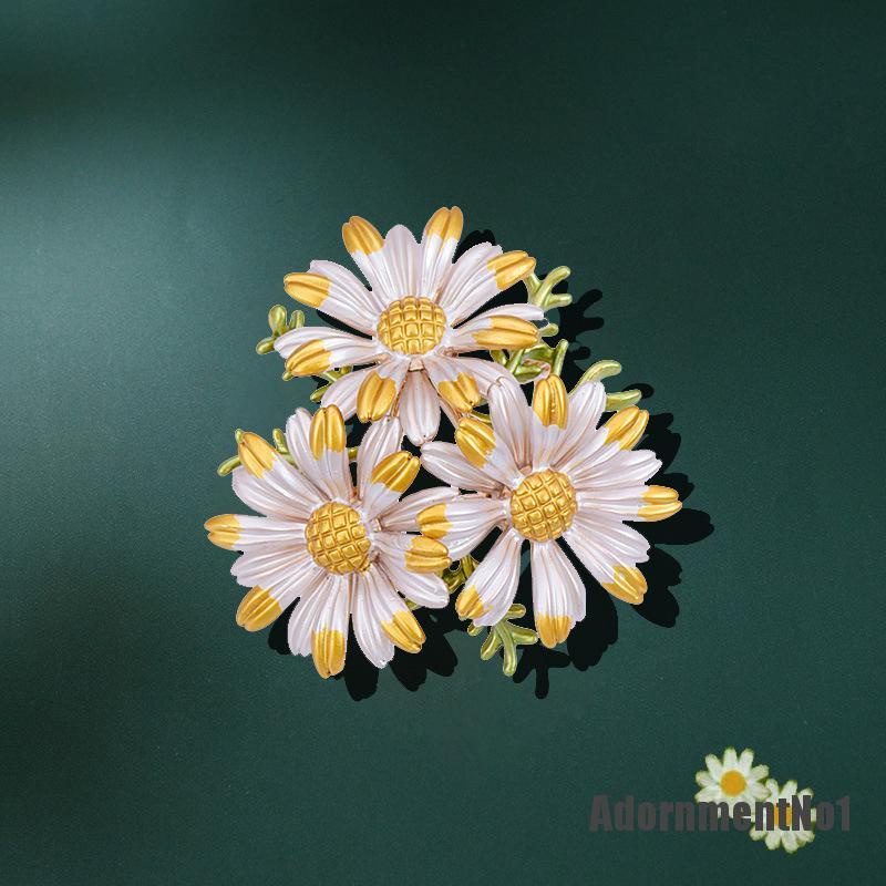 (Adornmentno1) Bros Pin Bentuk Bunga Daisy Untuk Aksesoris Pakaian / Hadiah