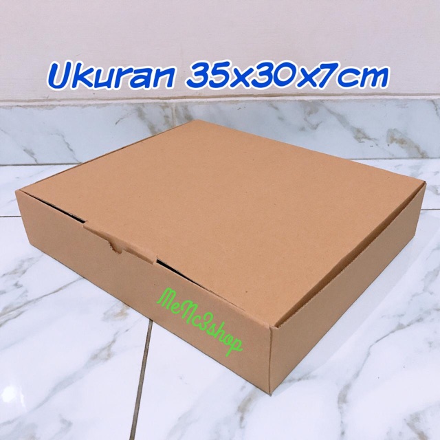 1000pcs Kardus Kotak Pizza Besar Ukuran 35x30x7cm