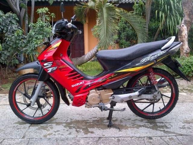 striping suzuki shogun sp 125 r 2006 2007 hitam merah body standar berkualitas terbaik