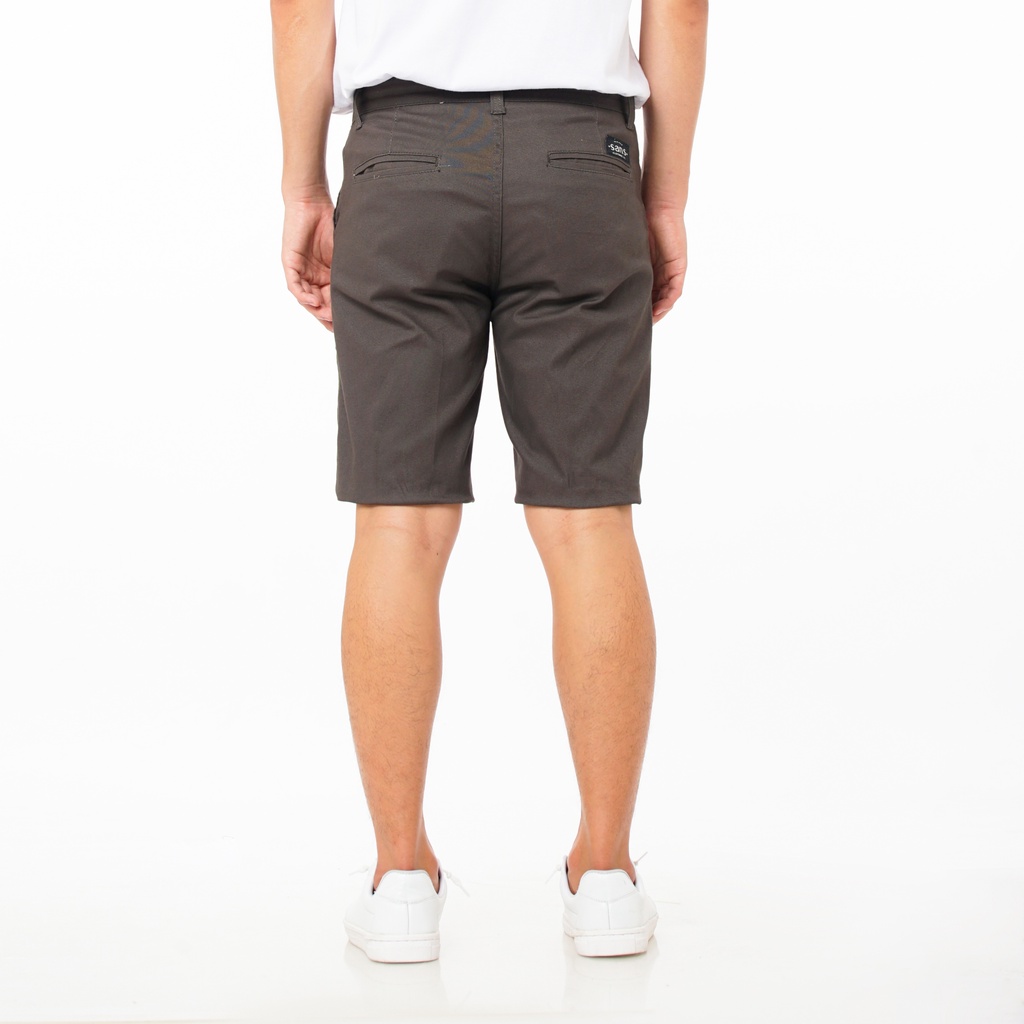 SANVANINA Celana Chino Pendek Abu Abu Slim Fit  | Harper Chino Dark Grey Pants EA-026B