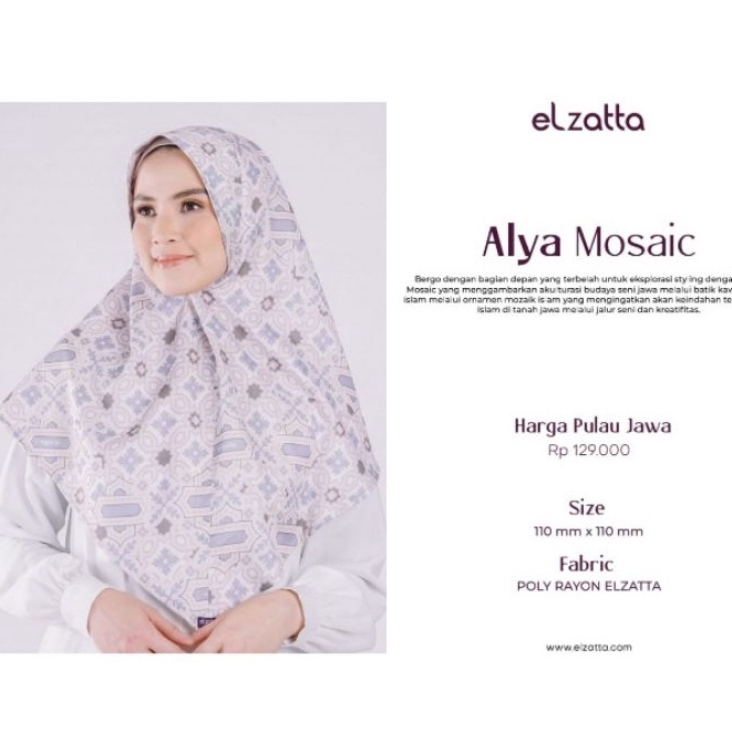 kerudung instan motif jilbab bergo elzatta alya mosaic